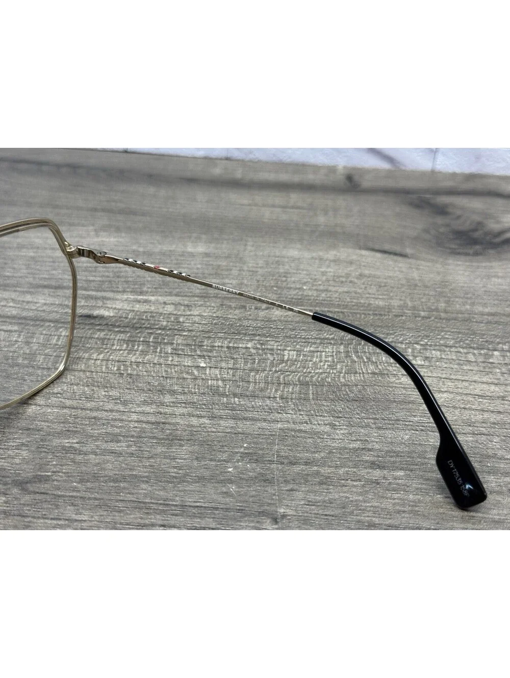BURBERRY Designer Eyeglasses 1371 1326 Black Gold 52[]19-140 Italy Demo Lenses